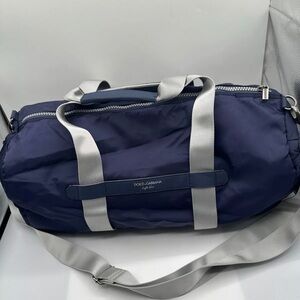 Dolce & Gabbana Light Blue Medium Nylon Duffle Bag